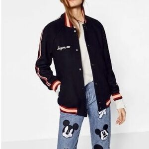 ZARA Women's Black and Red Jacket